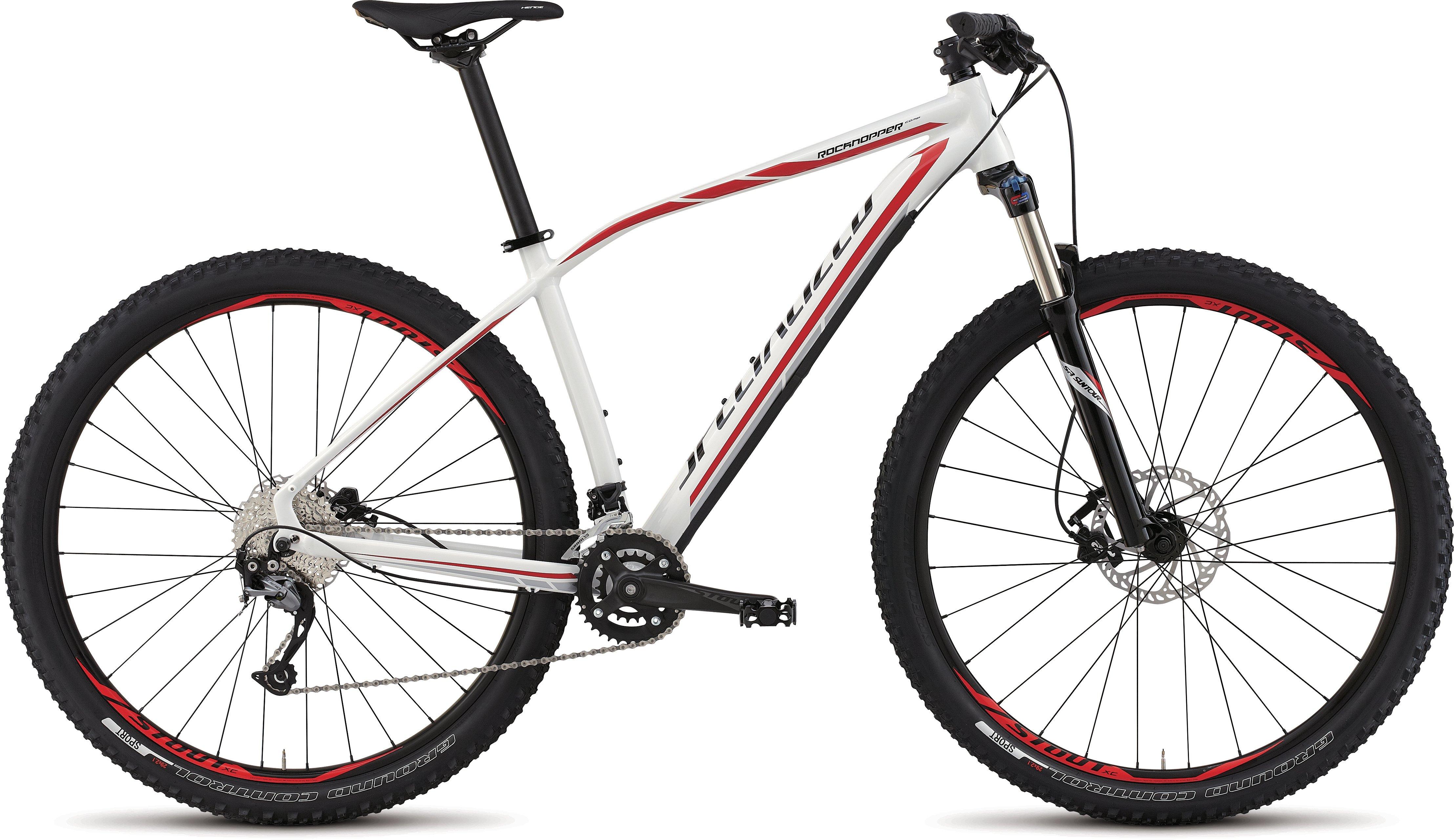 White and red specialized on sale bike