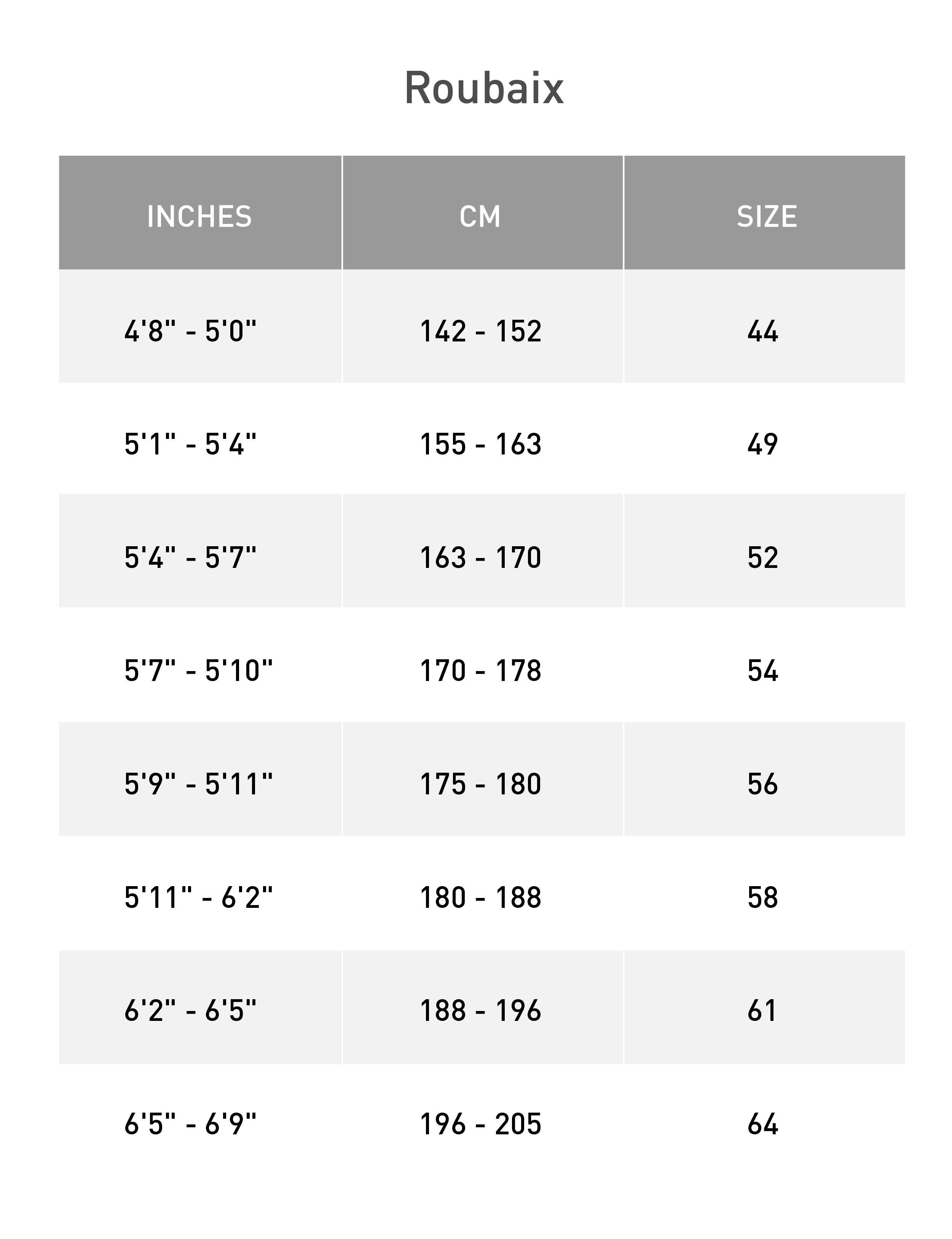 Specialized shoe size guide sale