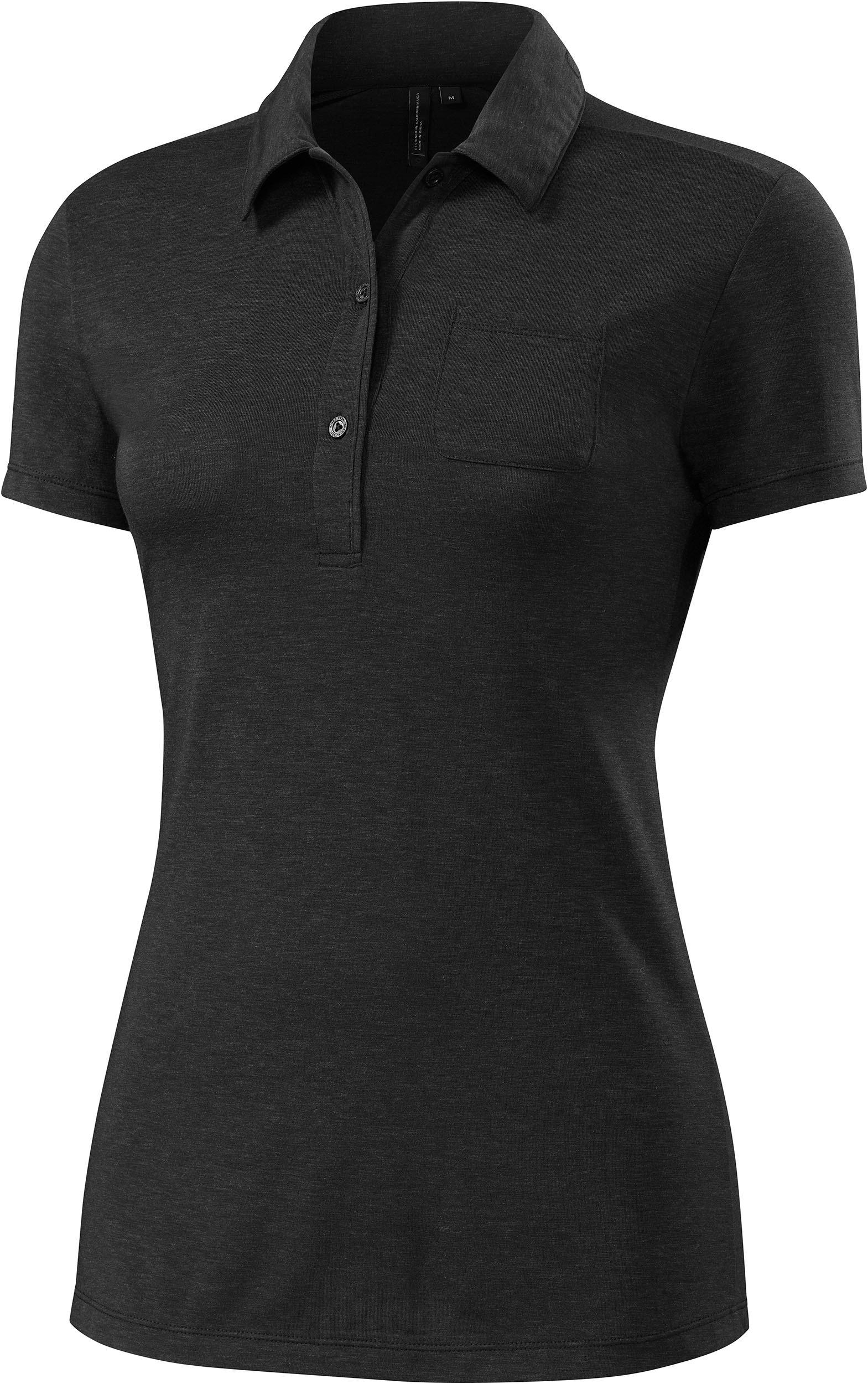 Female black polo outlet shirt