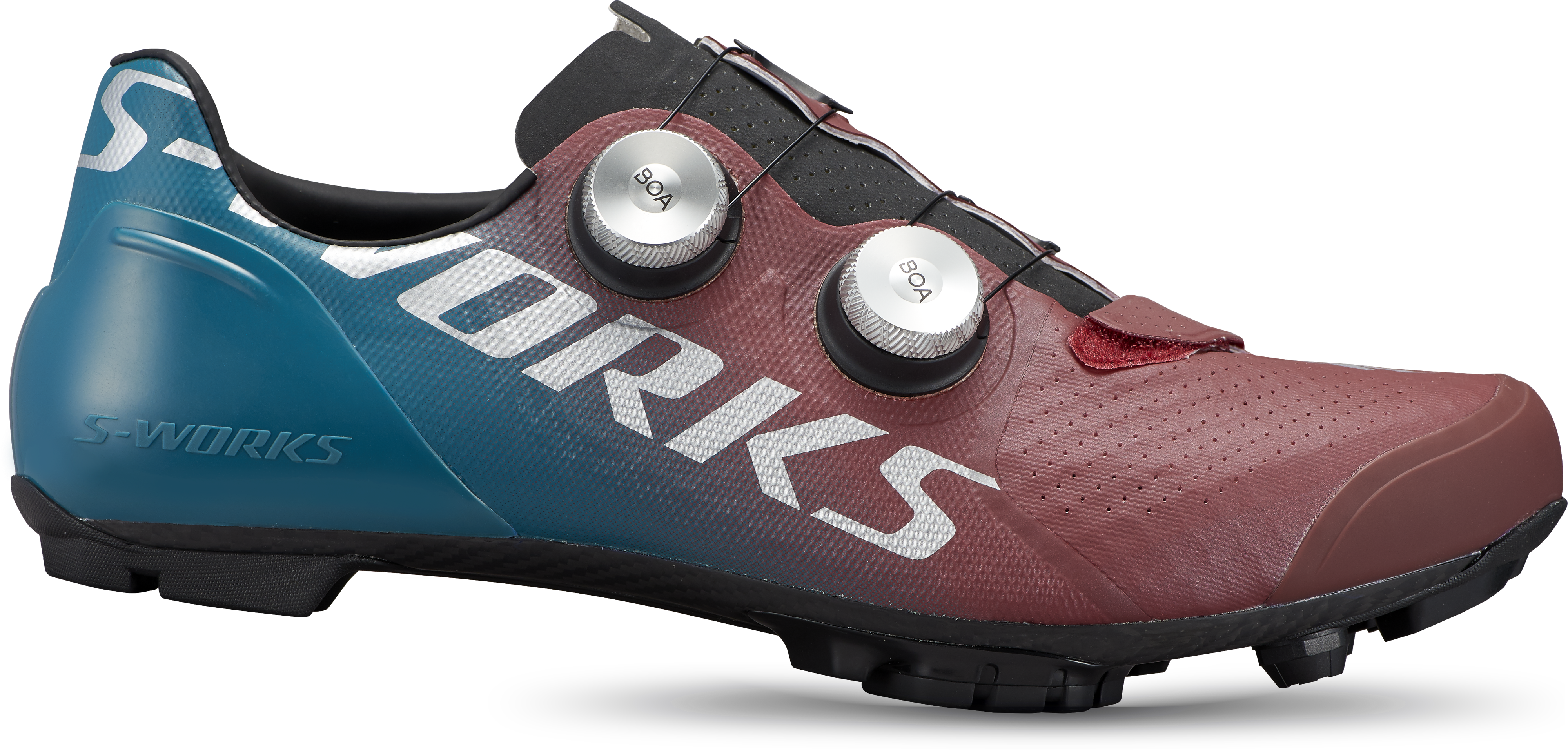 S-Works Recon Mountain Bike Shoes - 42 - Tropical Teal/ Maroon