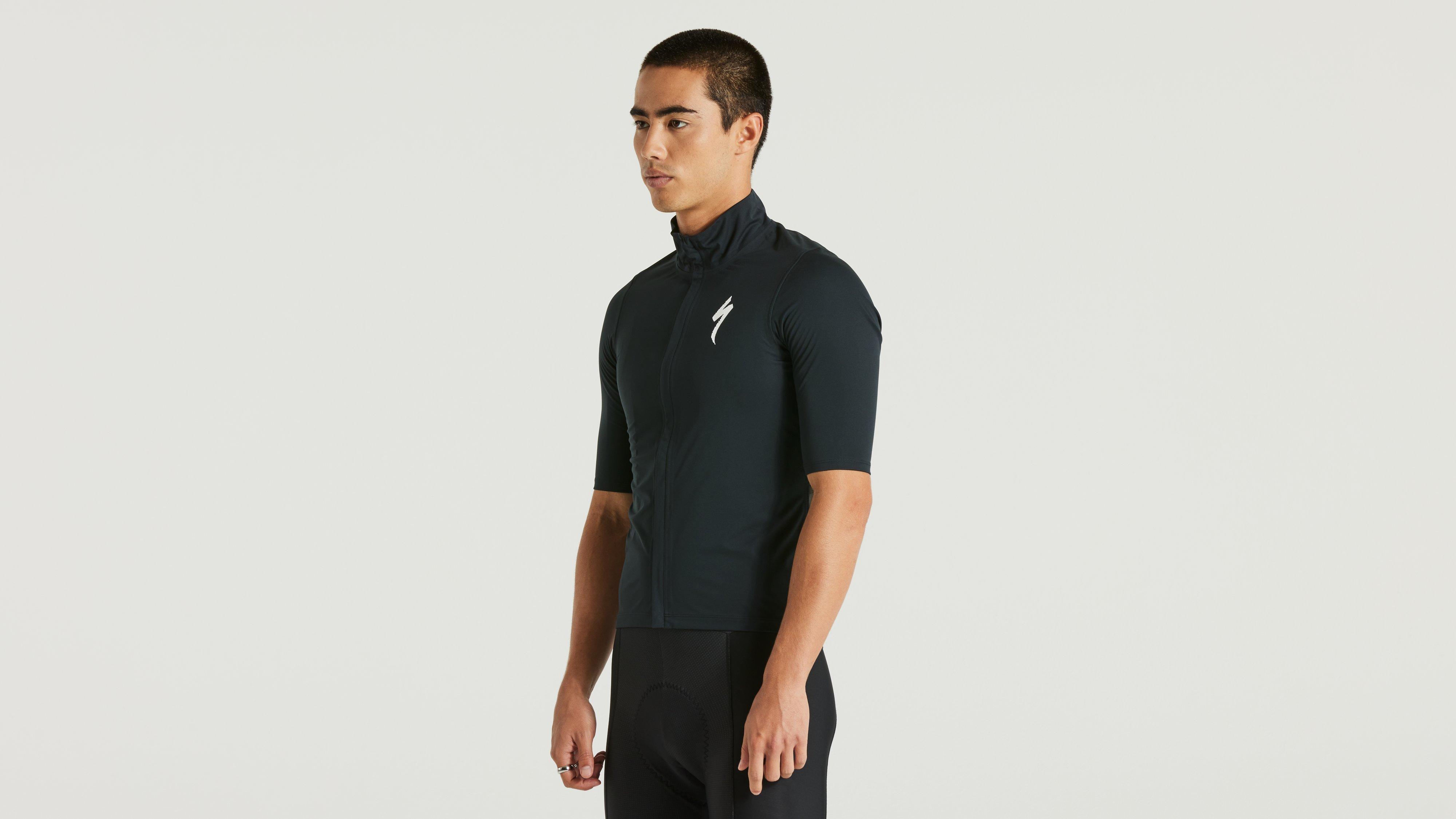 MEN'S SL PRO SHORT SLEEVE RAIN JERSEY BLK S(S ブラック): アパレル 