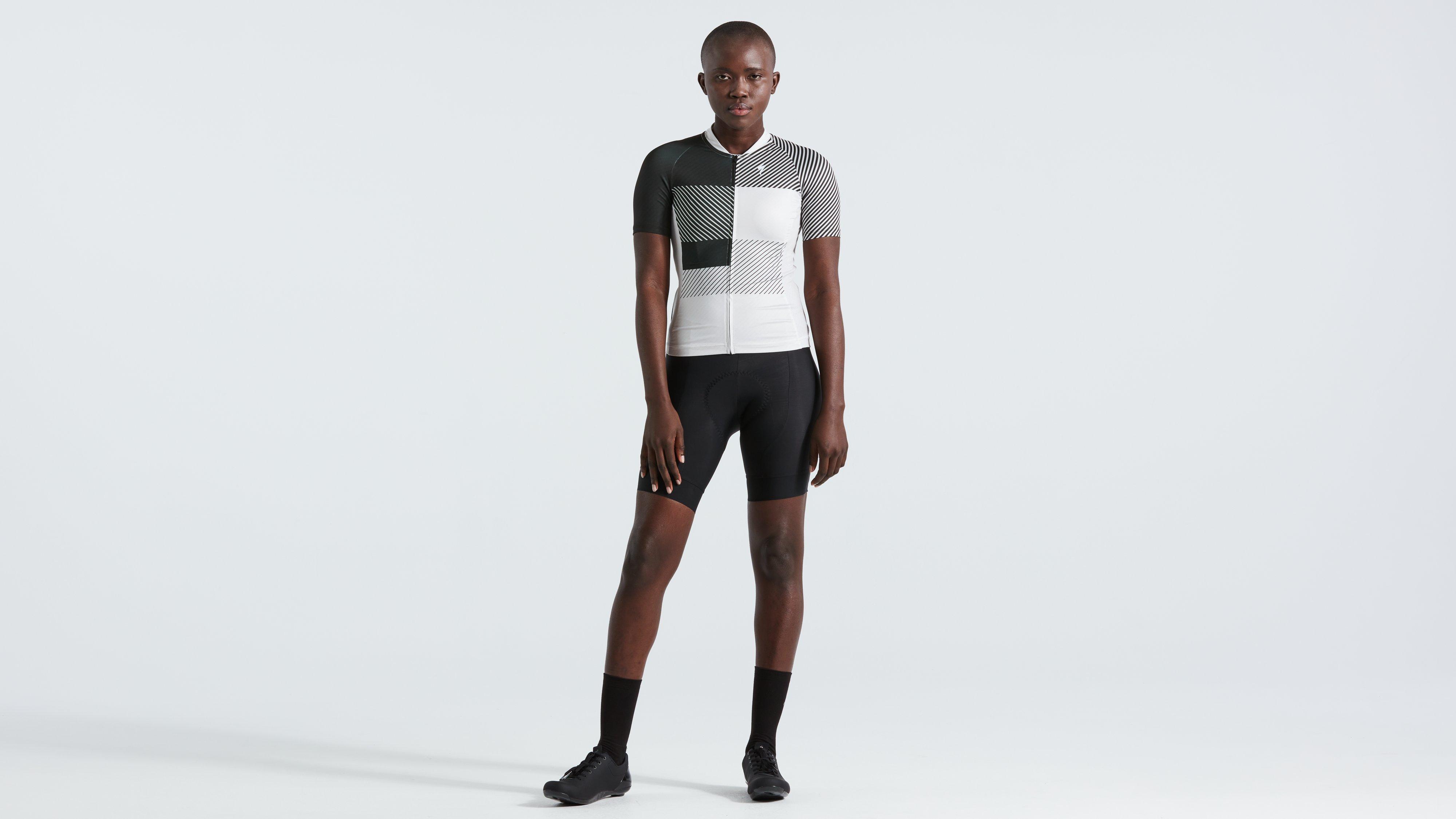 【Rest&Recreation】24HS★ LOGO JERSEY SHORTS (S,L) Women's SL+ Logo Stripe Short Sleeve Jersey