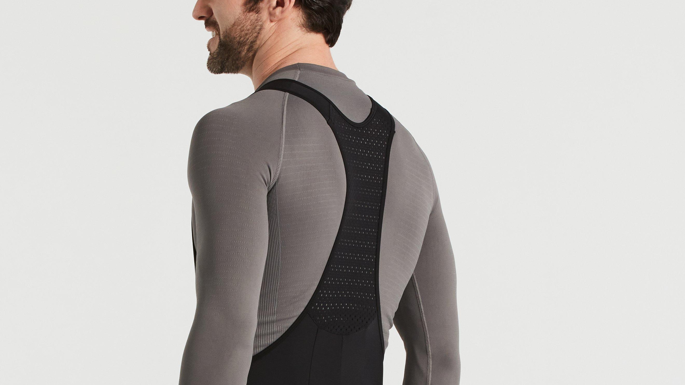 do base seamless mens long sleeve sports top - black marl