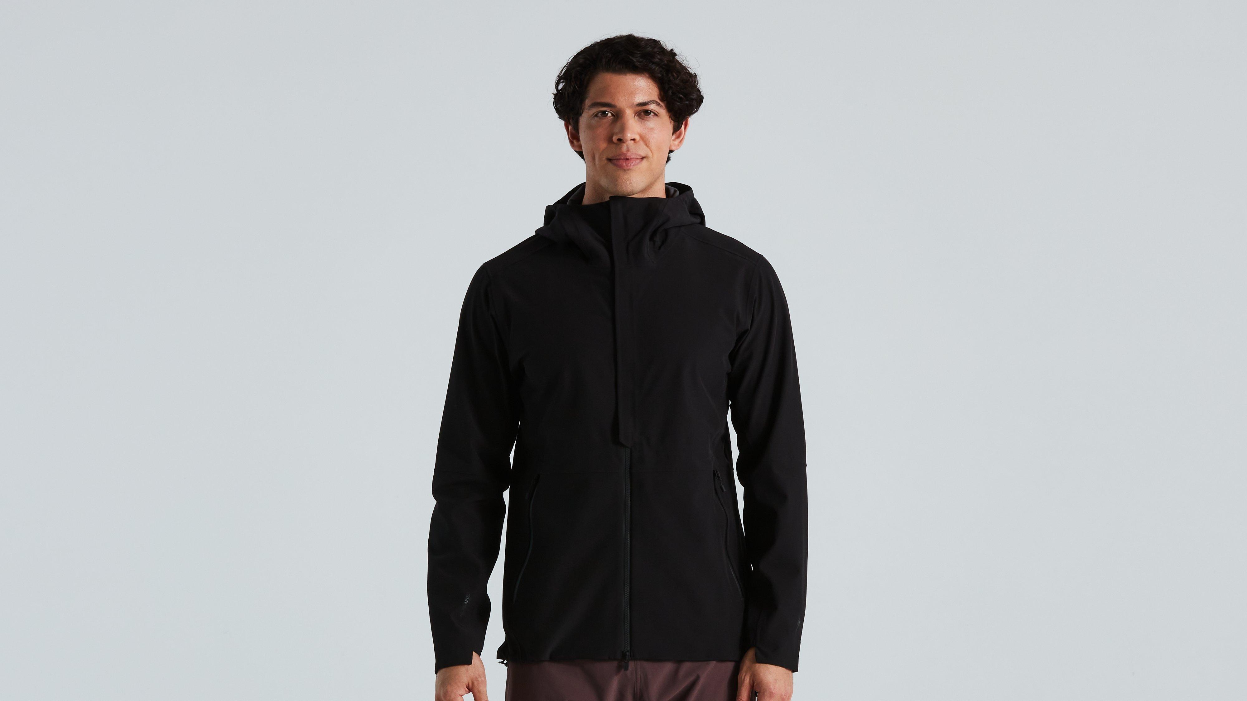 MEN'S TRAIL NEOSHELL RAIN JACKET BLK S(S ブラック 