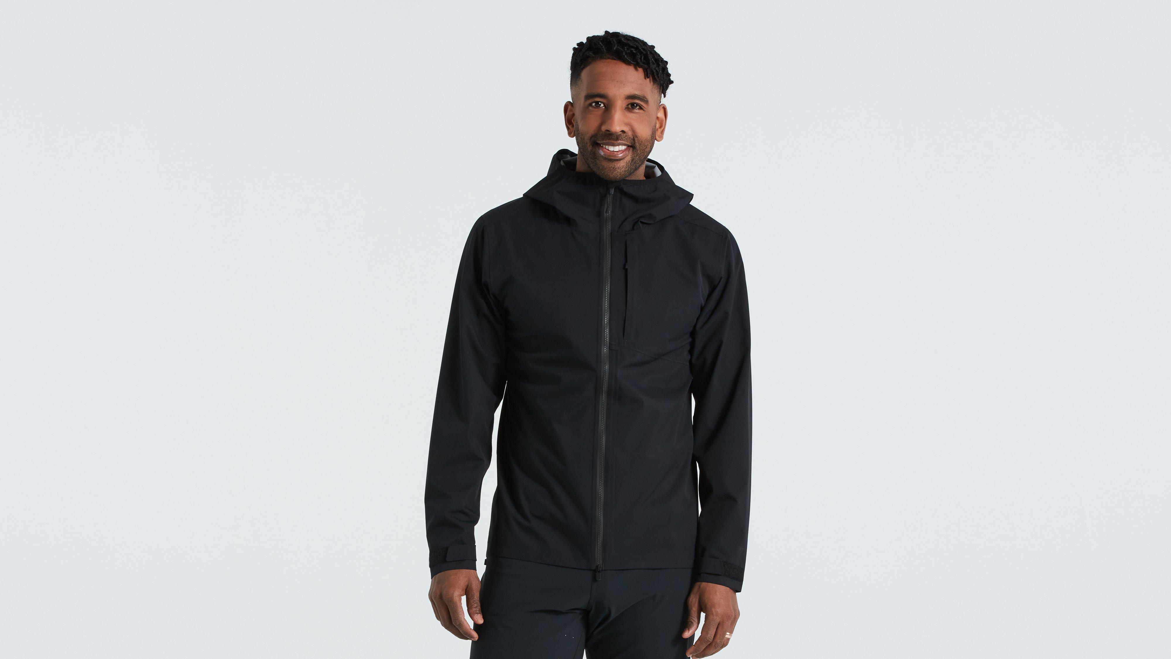 MEN'S TRAIL RAIN JACKET BLK M(M ブラック): アパレル 