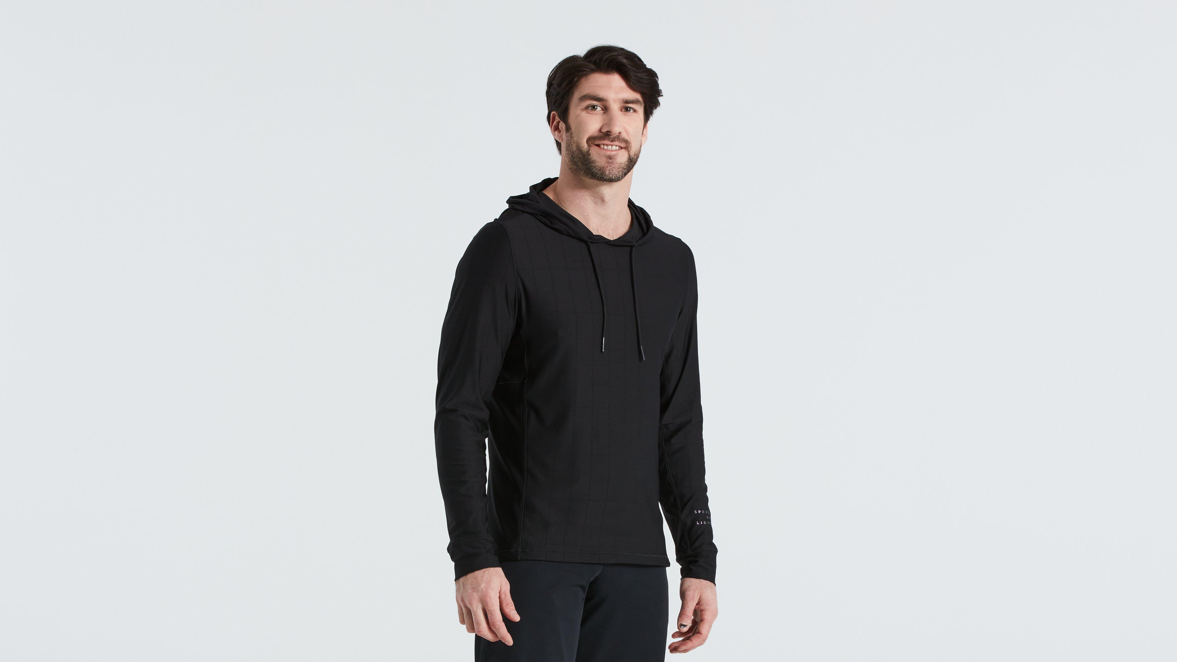 Mens thin shop black hoodie