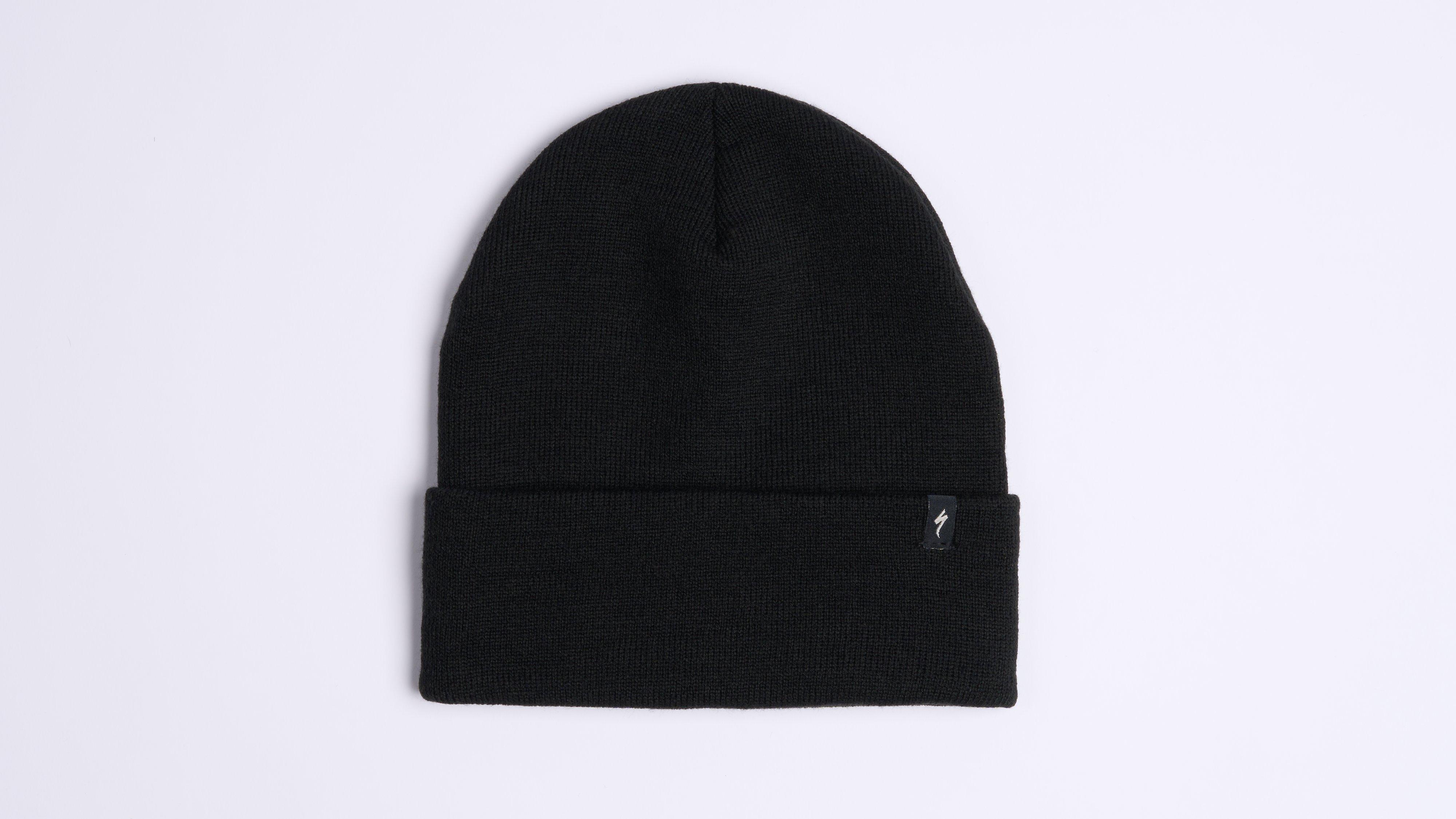logo rib-knit beanie hat