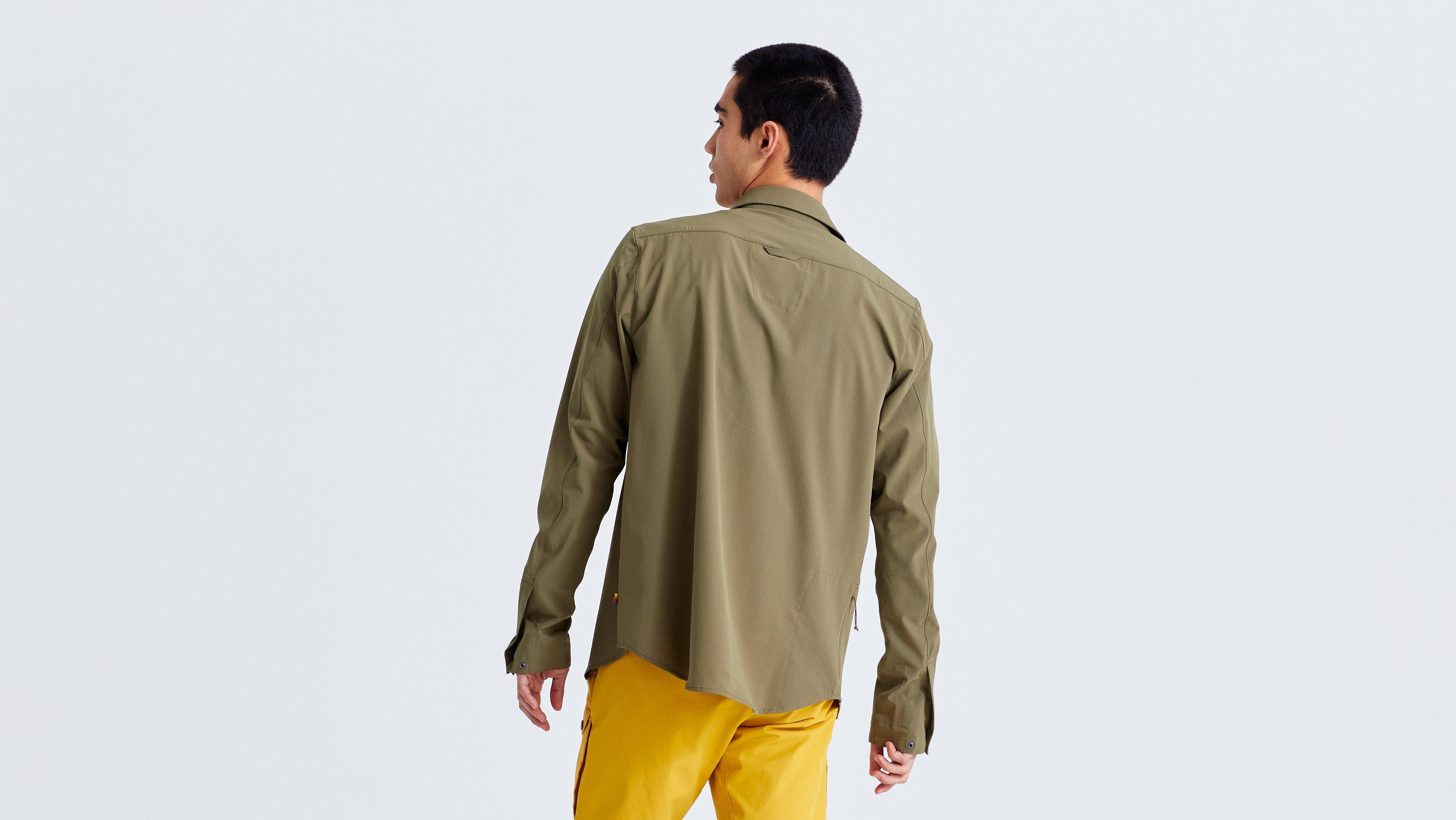 Specialized Men's Specialized/Fjällräven Long Sleeve Sun Shirt in Green Size S