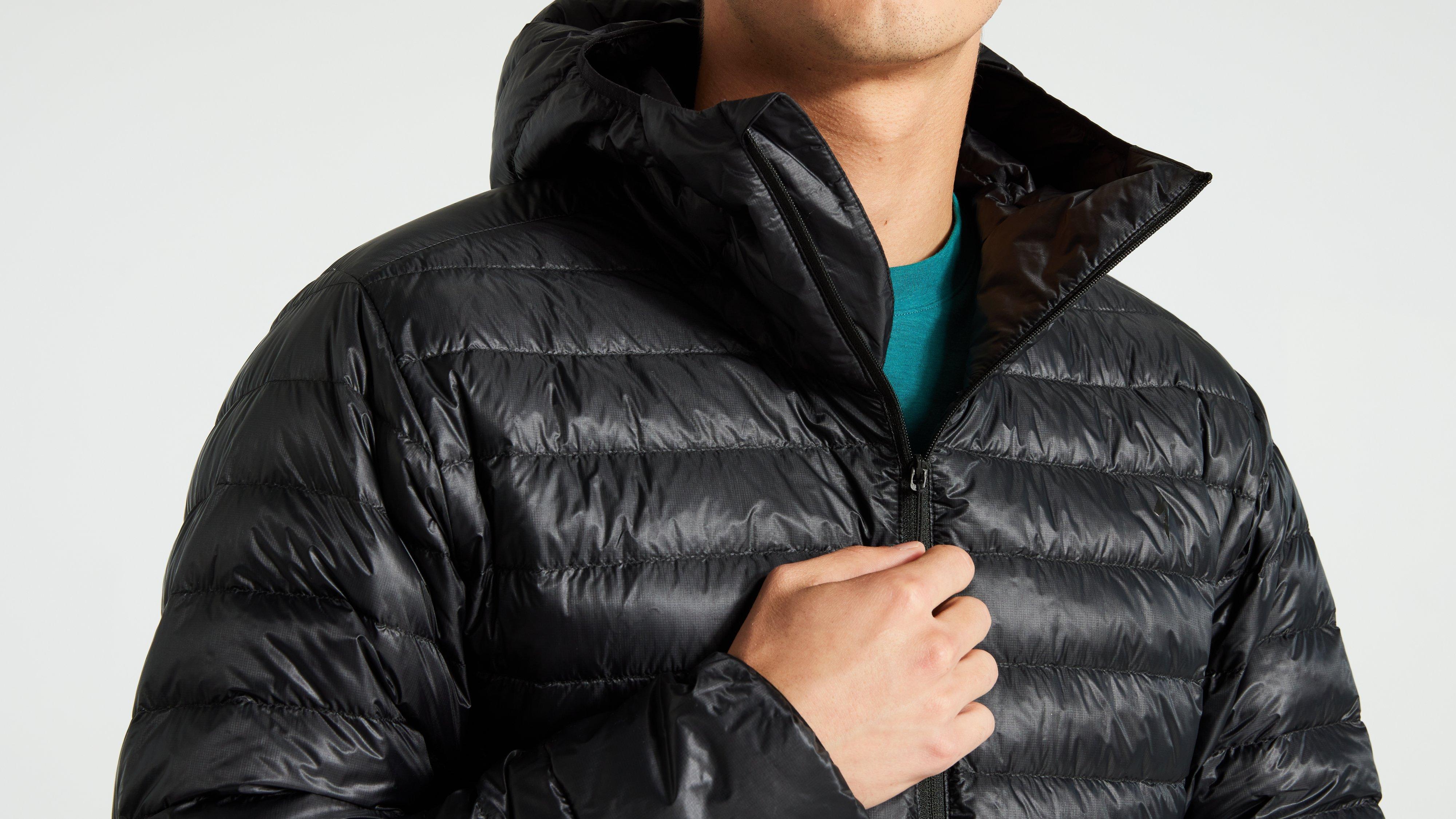 Men's packable puffer store jacket with hood