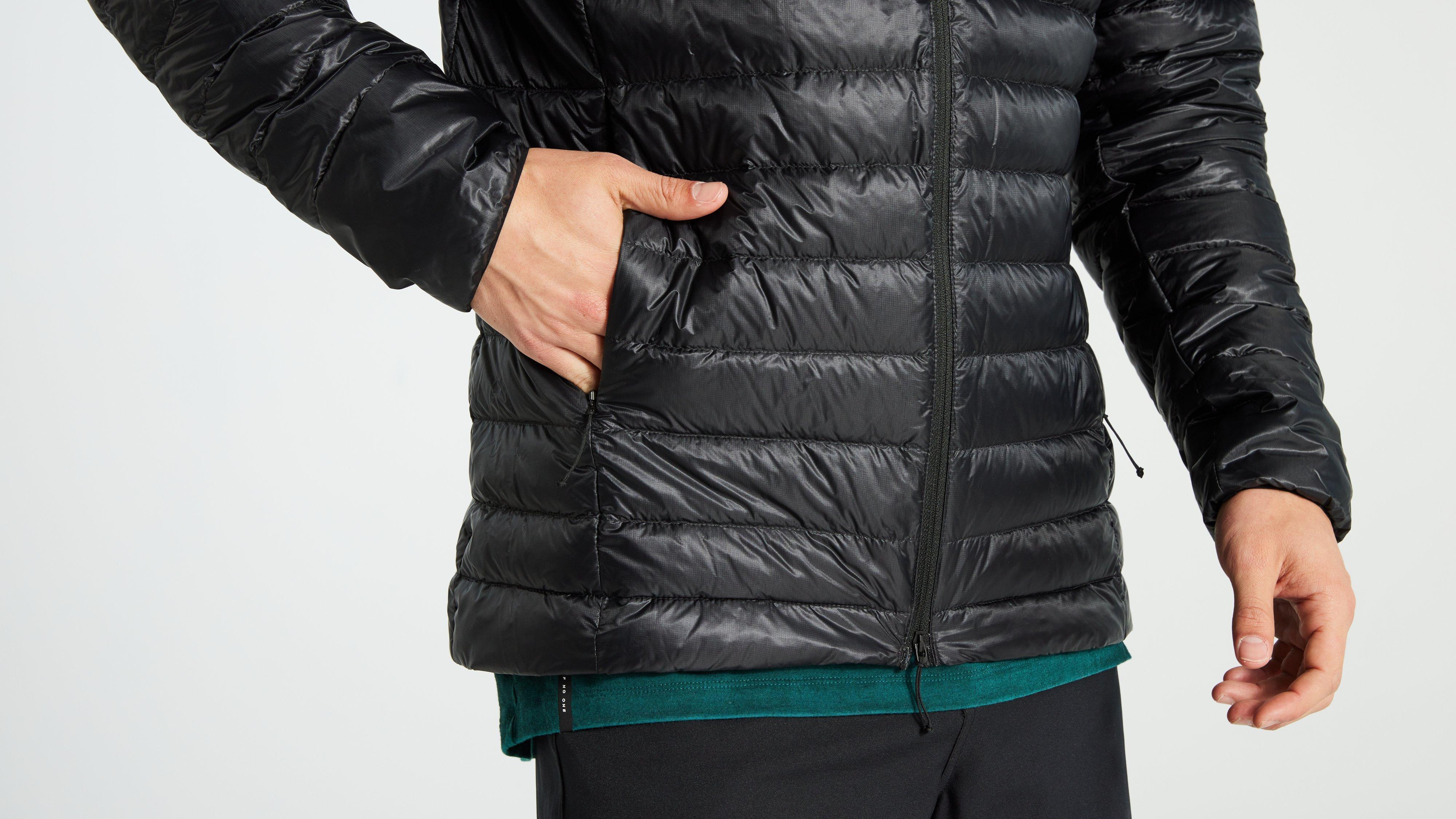 Men's packable down shop jacket with hood