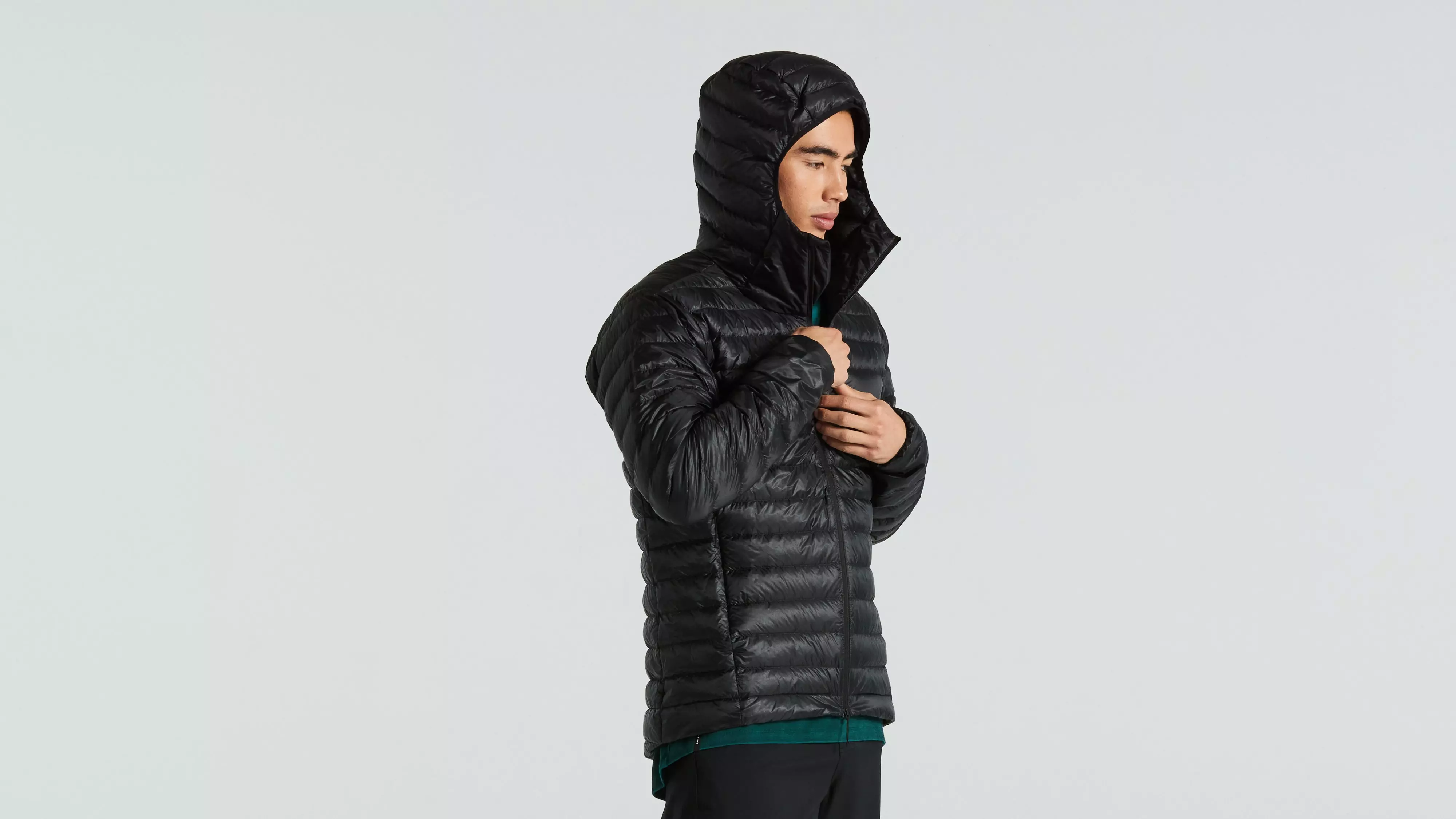 Men's packable down hooded puffer jacket best sale