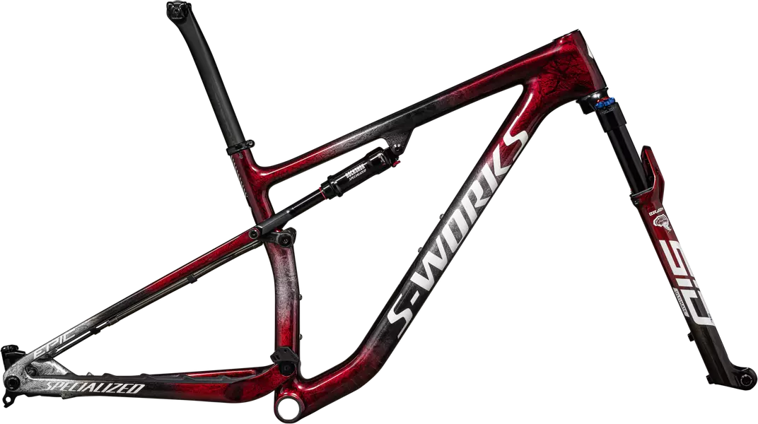 S Works Epic Frameset GLOSS RED TINT BLACK TINT FLAKE SILVER