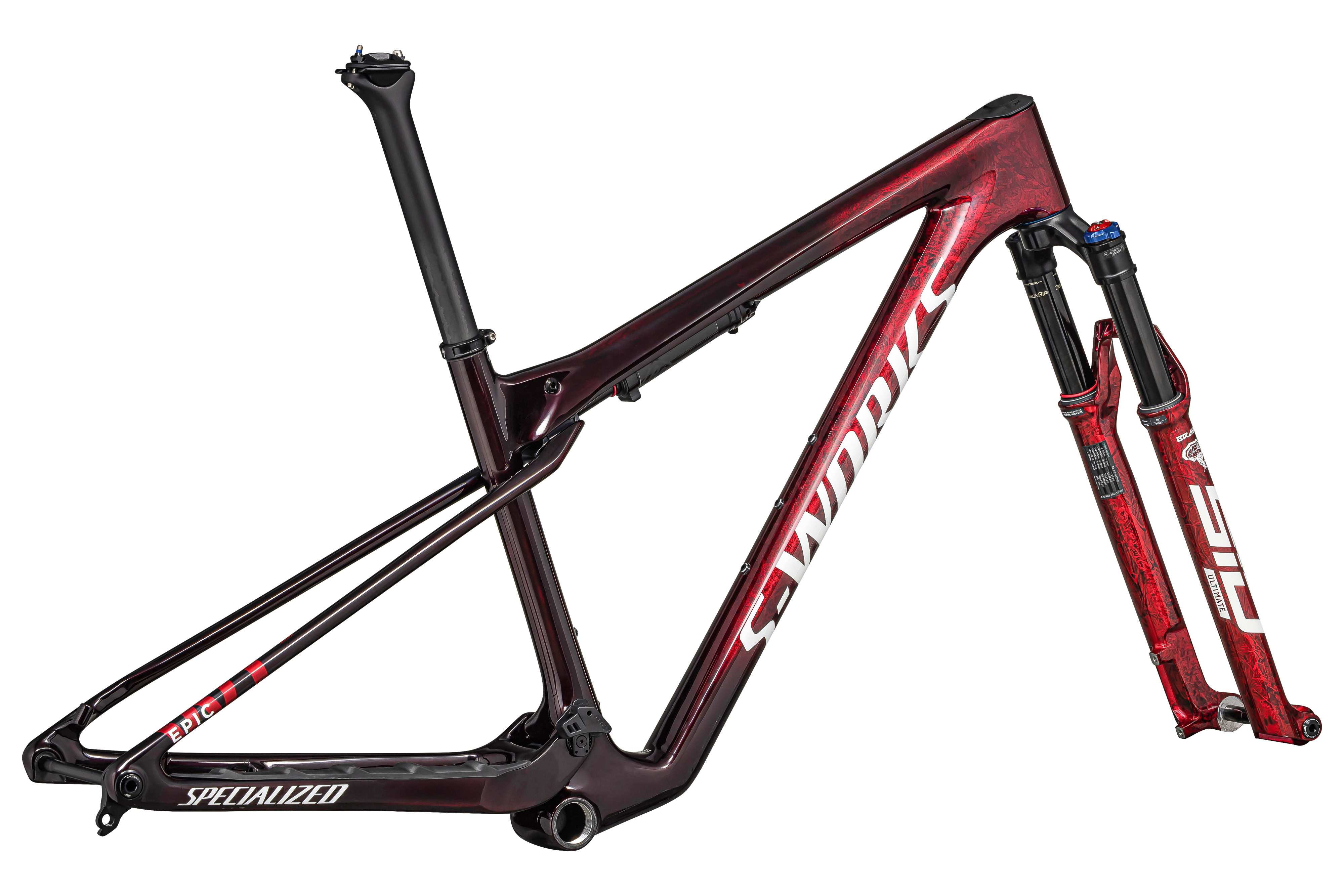 S-WORKS EPIC WORLD CUP FRAMESET REDTNT/FLKSIL/GRNT M(M グロ