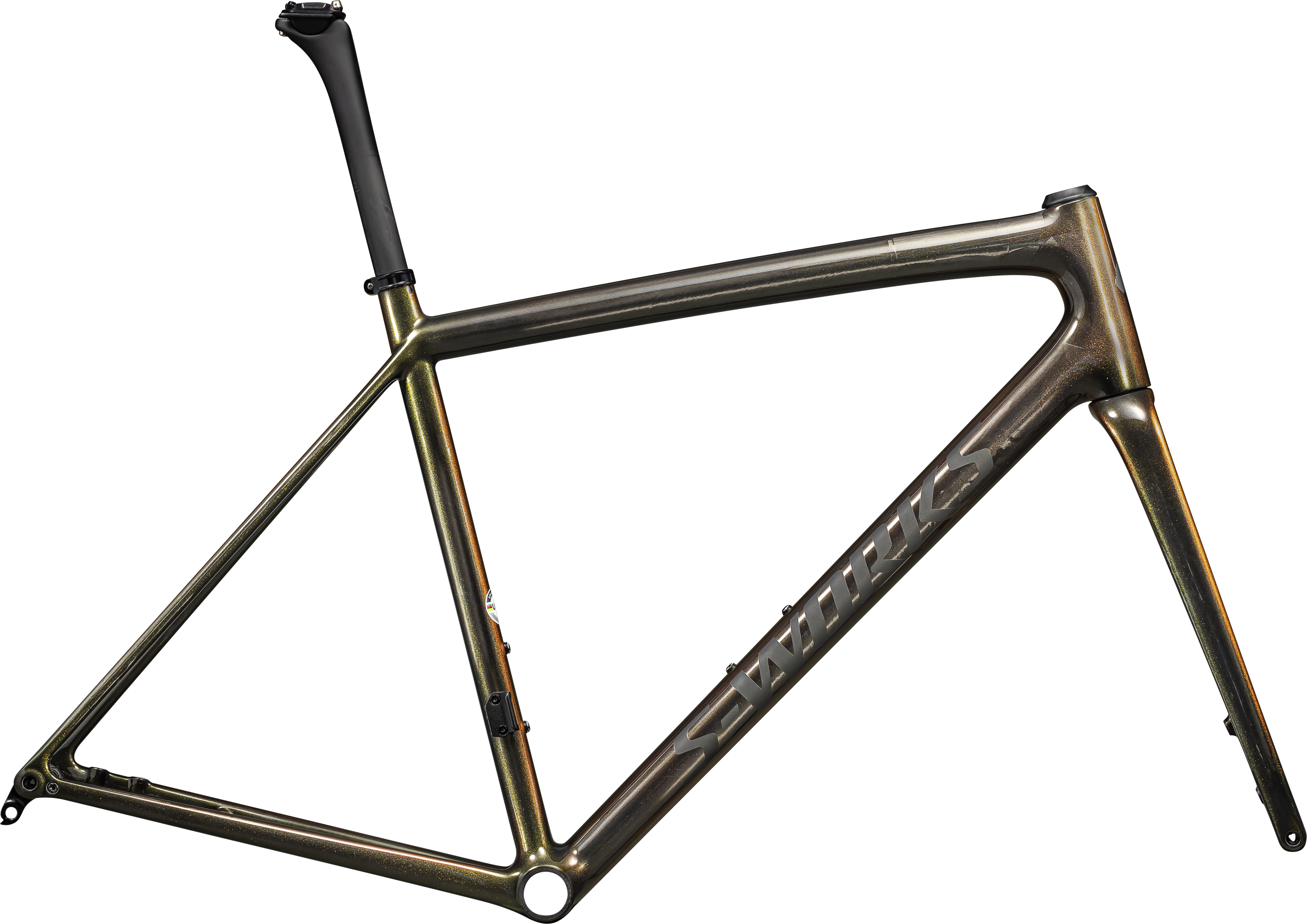 無金利キャンペーン対象】S-WORKS AETHOS FRAMESET CARB/GLDPRL/METOBSD 52(52  グロスカーボン/マゼンタ-ゴールドエッジフェード/ゴールドパール/オブシディアン): バイク｜スペシャライズドオンラインストア