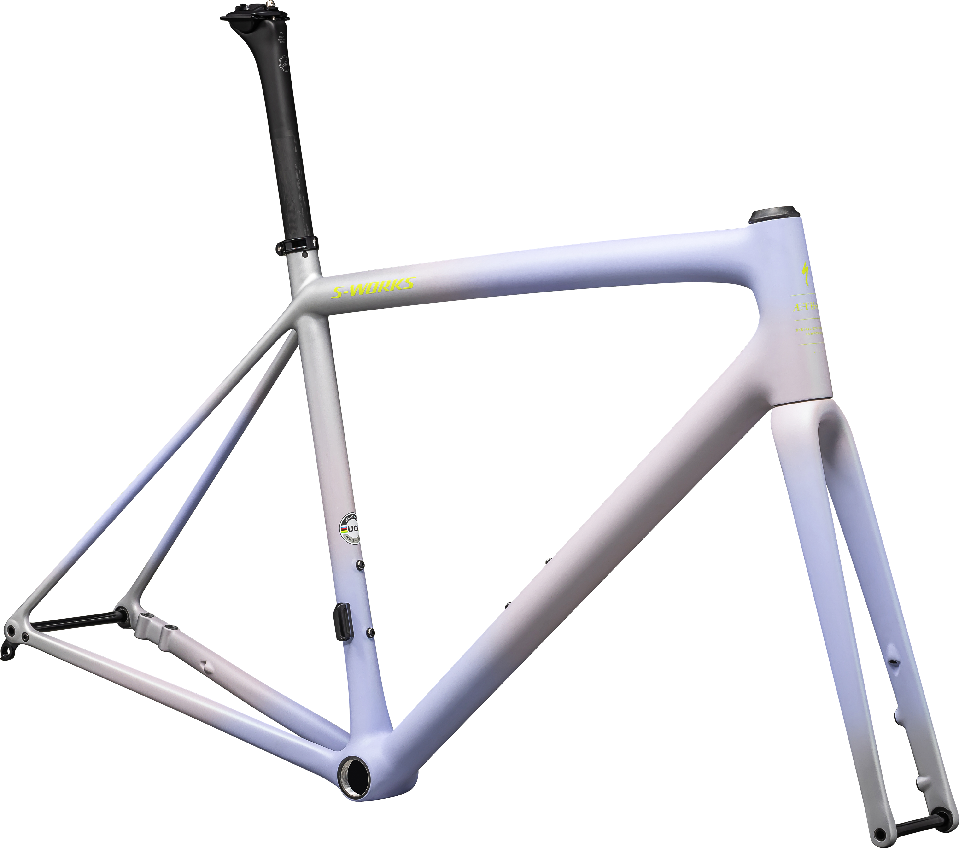 S-WORKS AETHOS FRAMESET CLY/PDRNDGO/CMLNLPS 52(52  サテンクレイ-パウダーインディゴ-シルバーダスト-ラジアルフェード-ラピスエッジ): バイク｜スペシャライズドオンラインストア