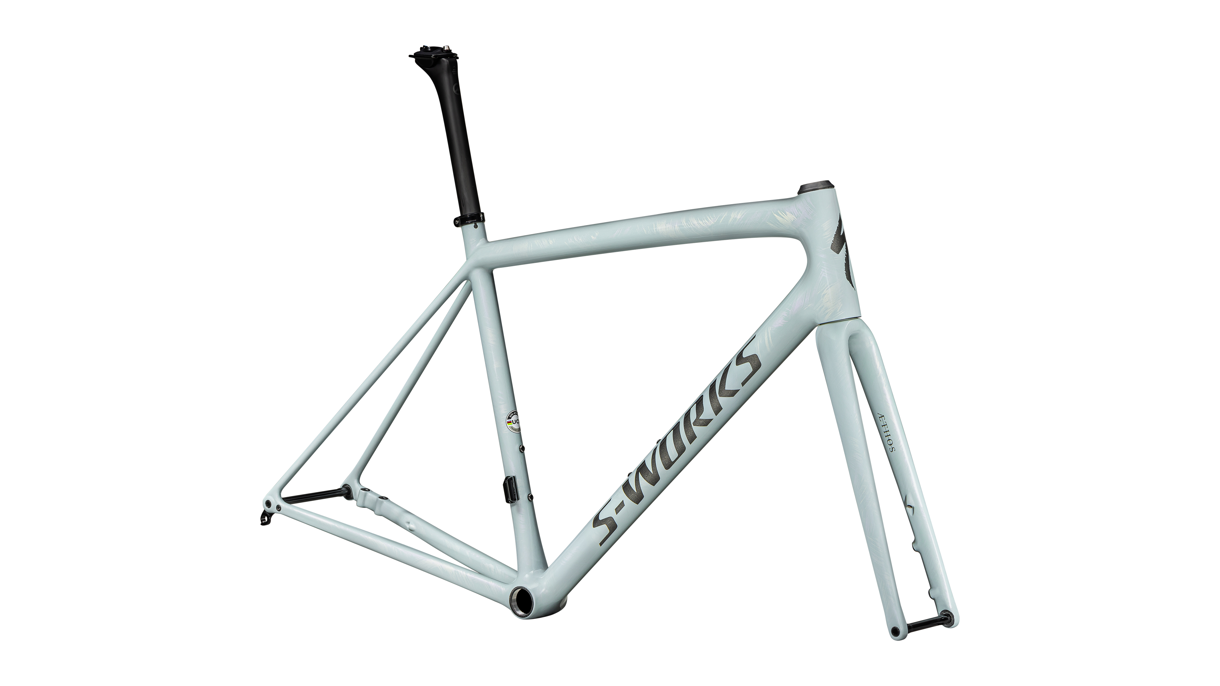 無金利キャンペーン対象】S-WORKS AETHOS FRAMESET SEA/VLTPRL/SMK 52(52  グロスシーフォーム/ドライブラッシュドバイオレット+ゴールドゴーストパール): バイク｜スペシャライズドオンラインストア