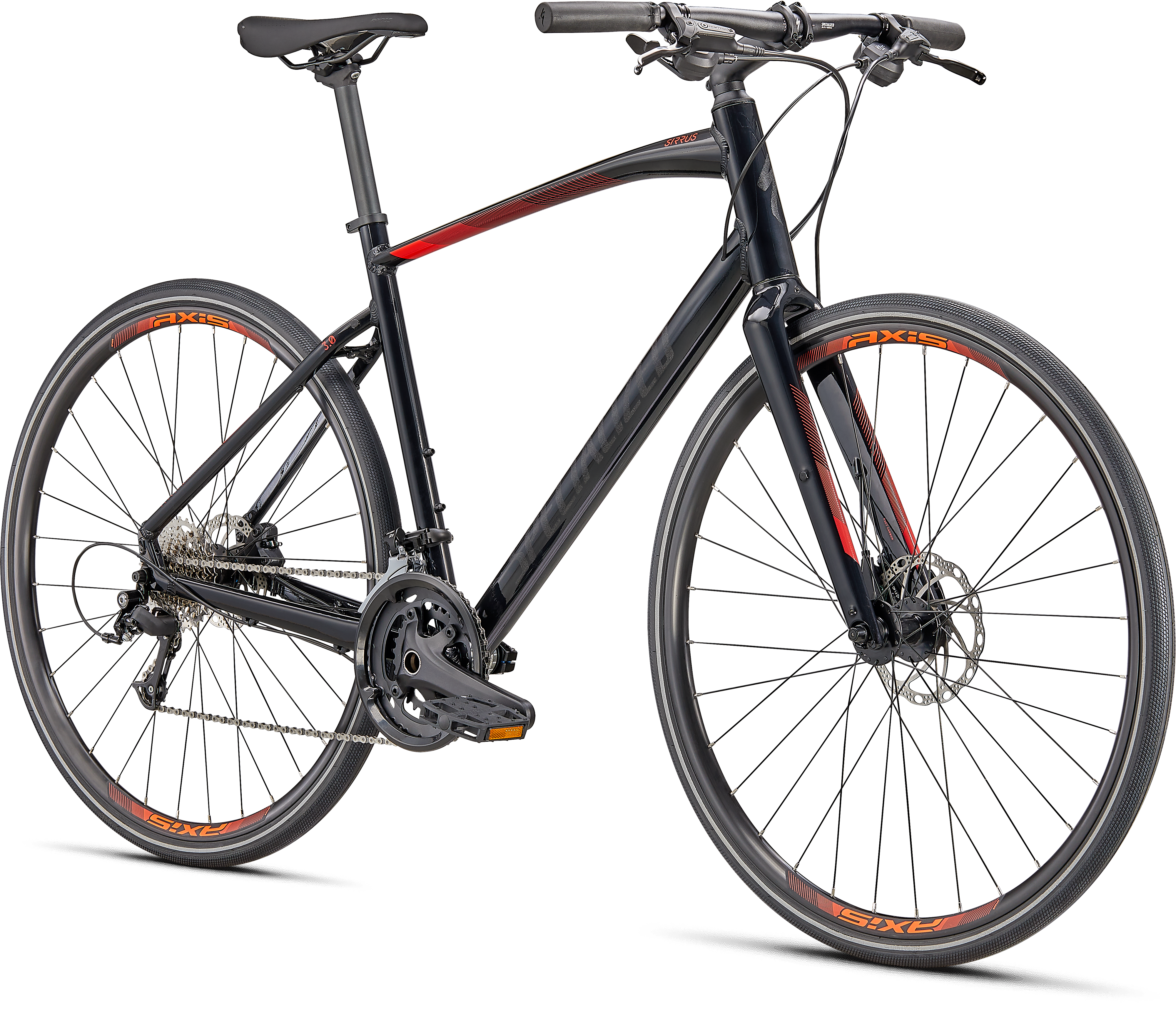 black and red specialized bike