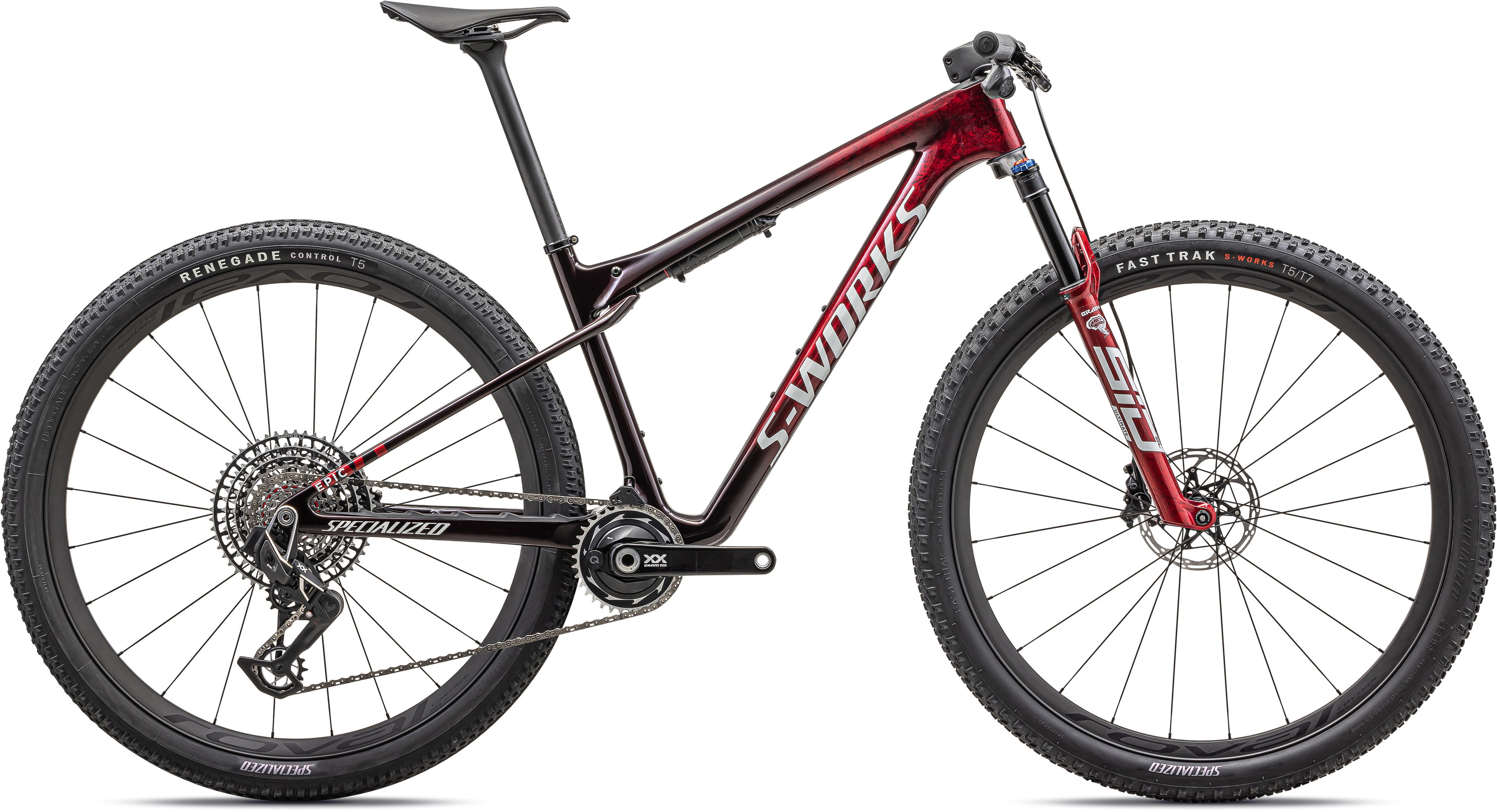 S-Works Epic WC (Gloss Red Tint / Flake Silver Granite / Metallic White  Silver M) - Epic WC - TheFlow.bike