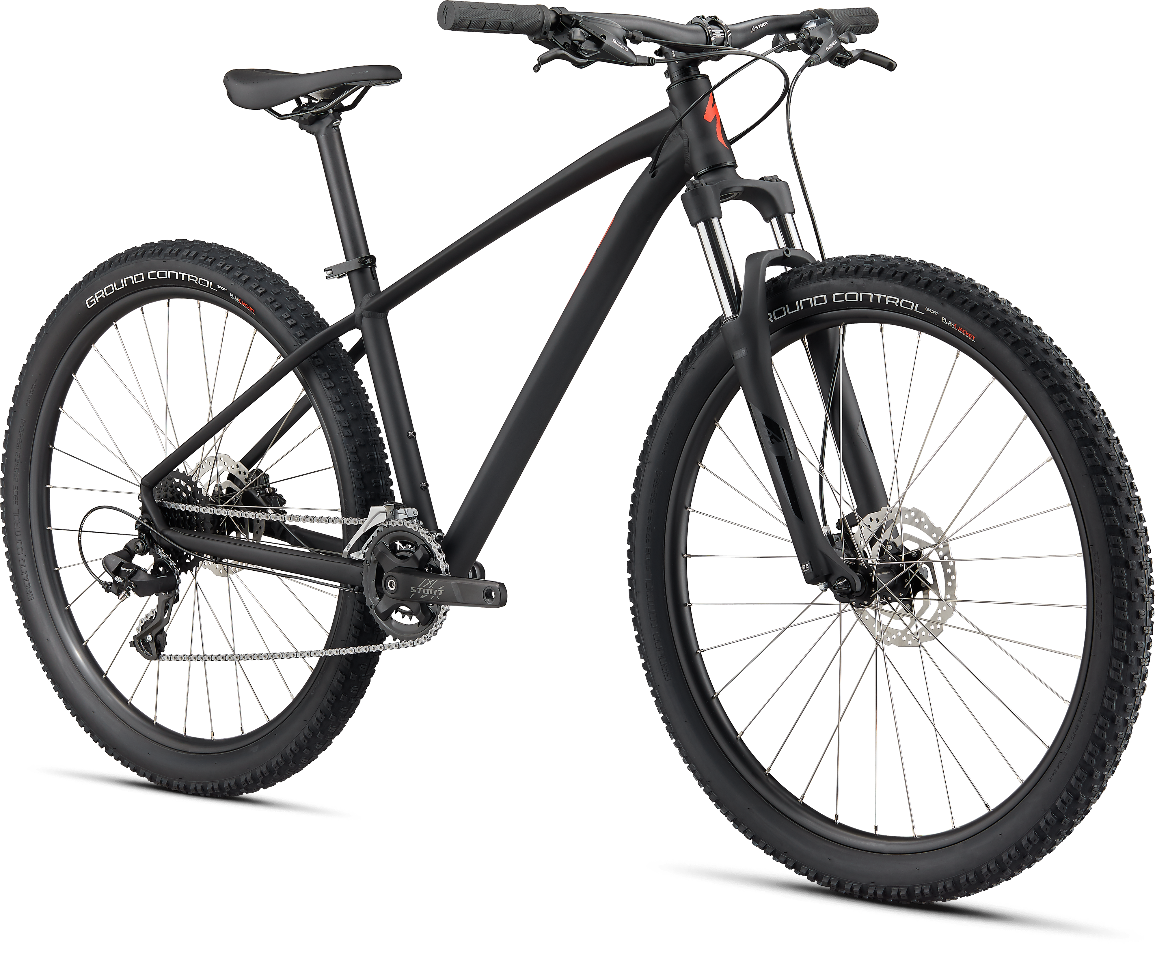 black and red specialized bike