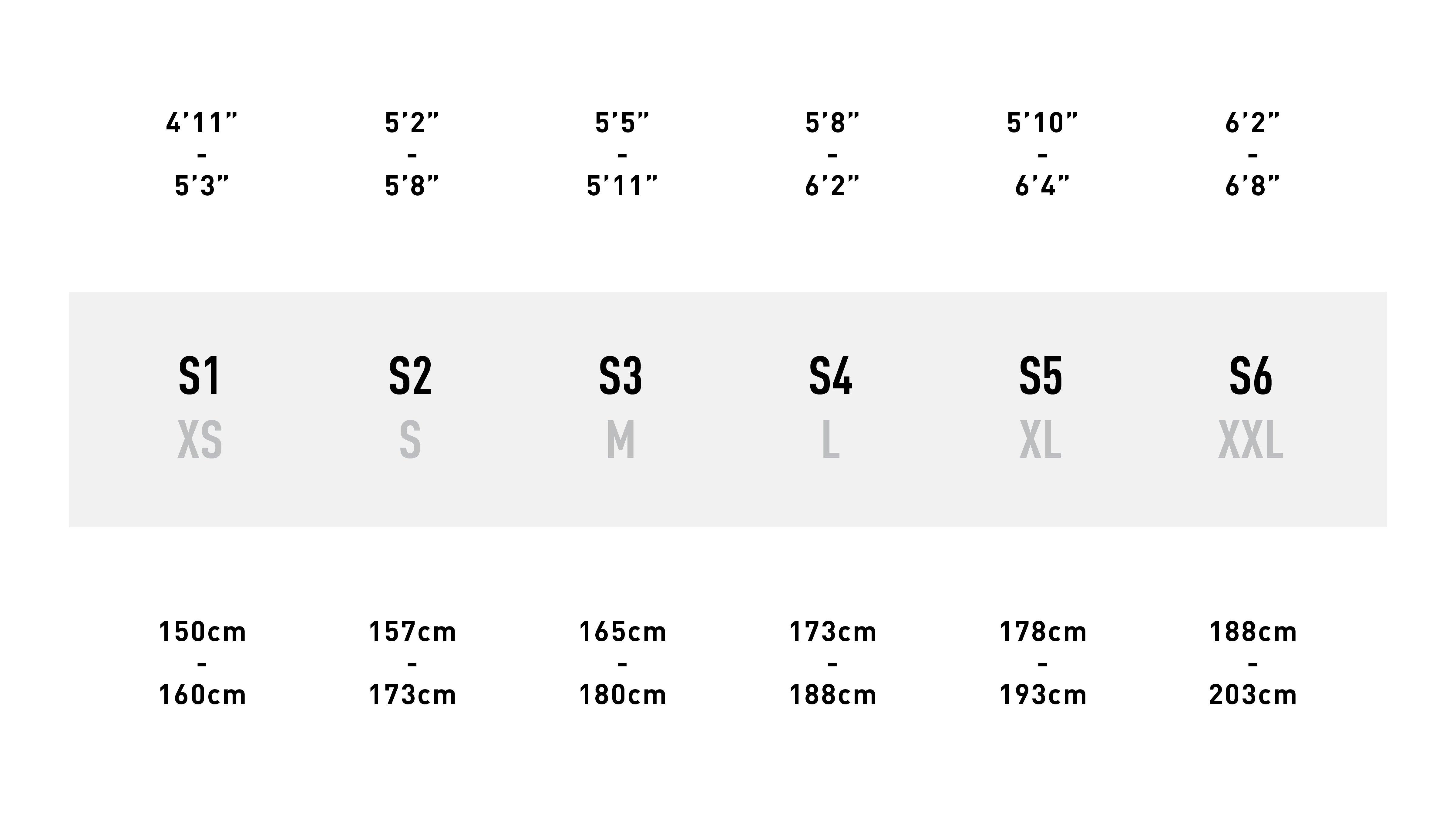 Stumpjumper EVO Sizing Chart