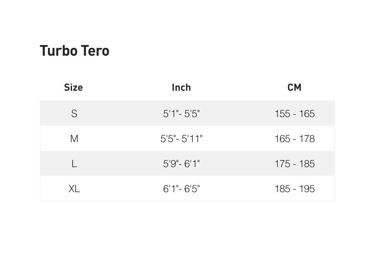 Size guide for 2023 Specialized Turbo Tero X 4.0