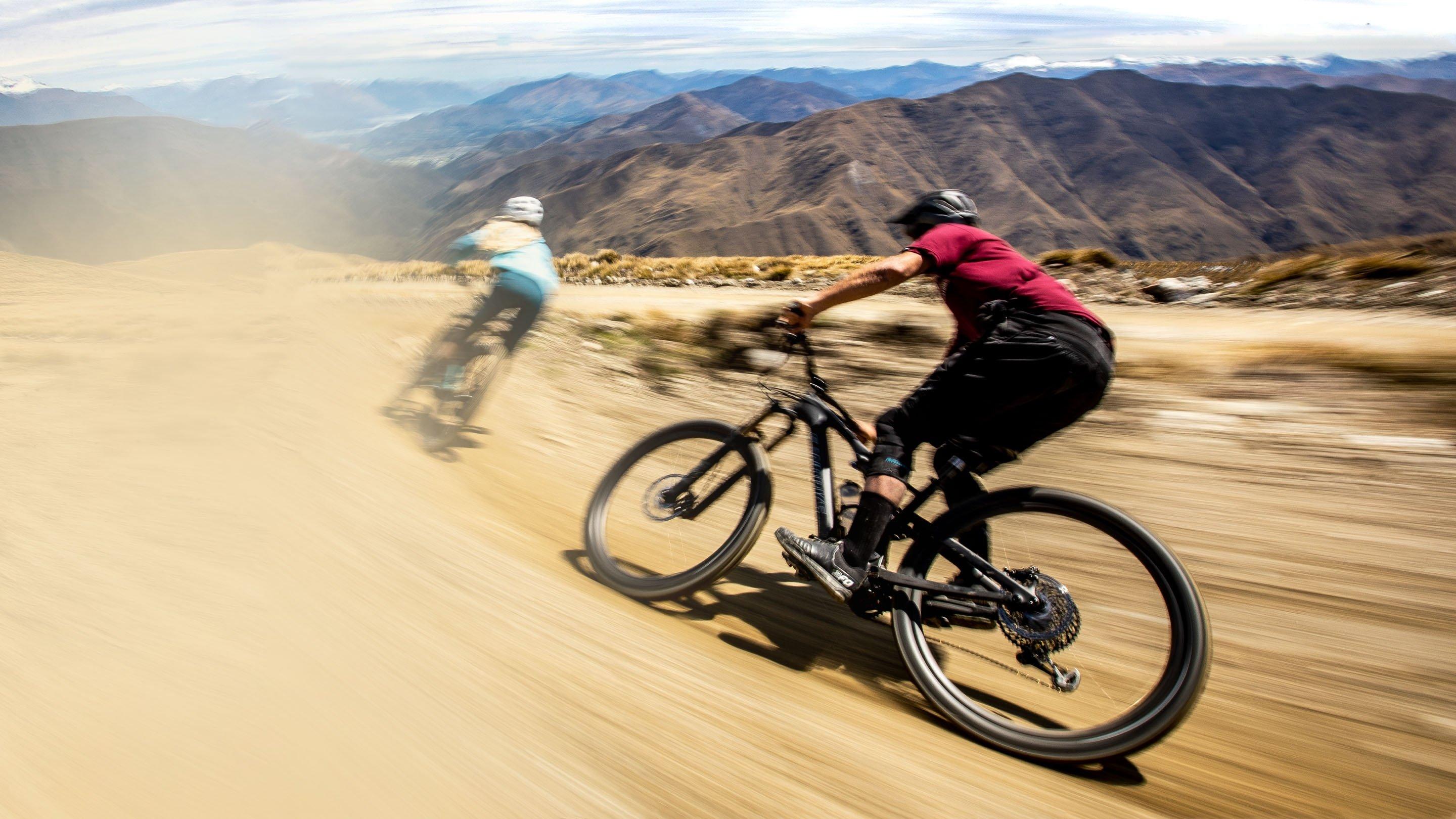 electric mountain bikes on trails