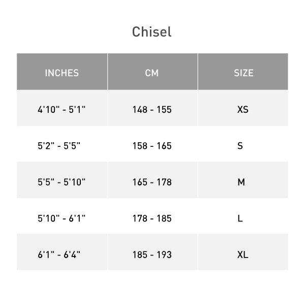 Size guide for Specialized Chisel Ltd Frame